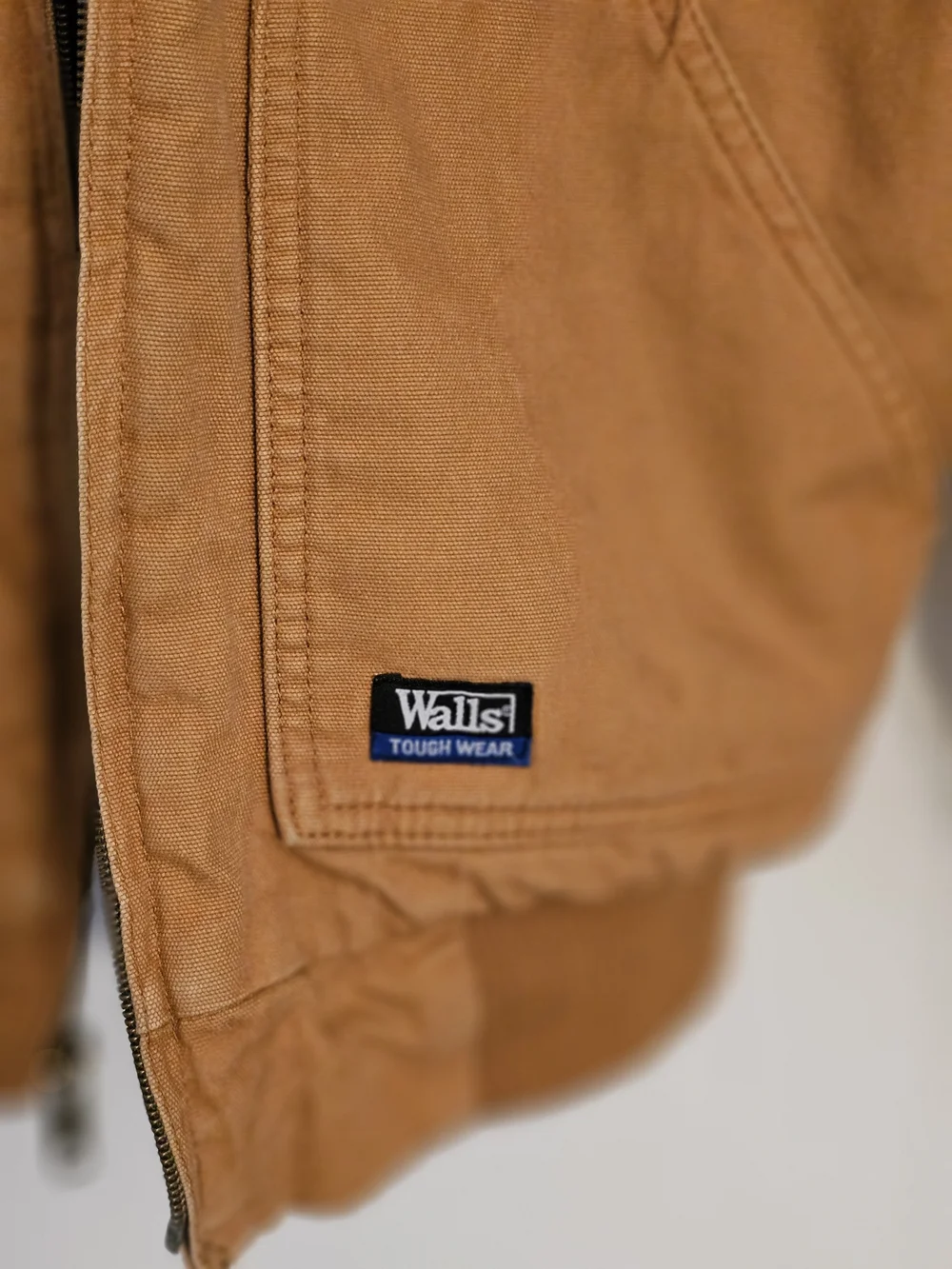 WALLS Tough Wear Work Huntig Youth Canvas Coat Jacket Full Zip Lined Large 12/14